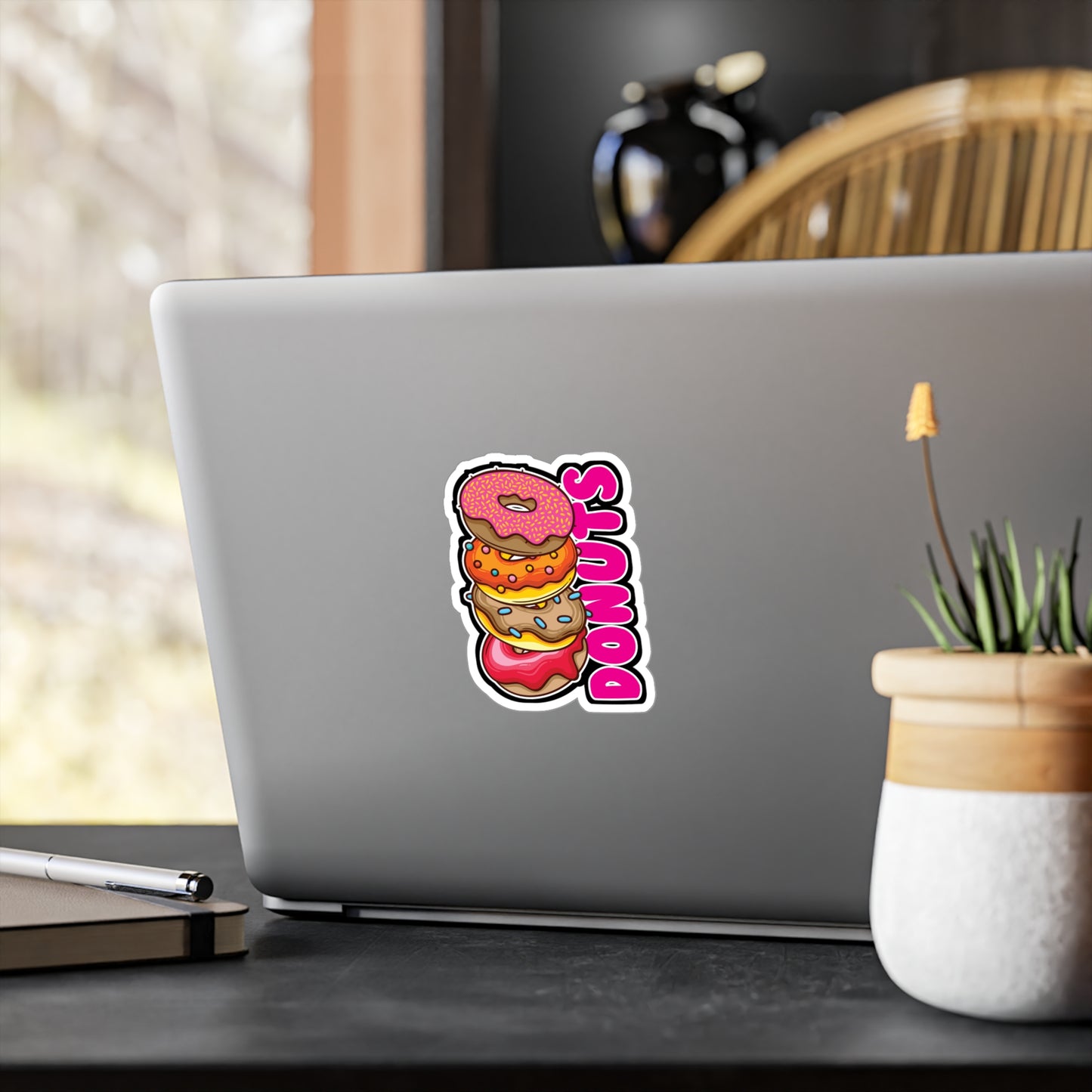 Donuts - Donut Sticker for Car Window Laptop Sticker. Water Bottle Sticker, Vinyl Food Decal, Donuts Sticker - Donut Gift