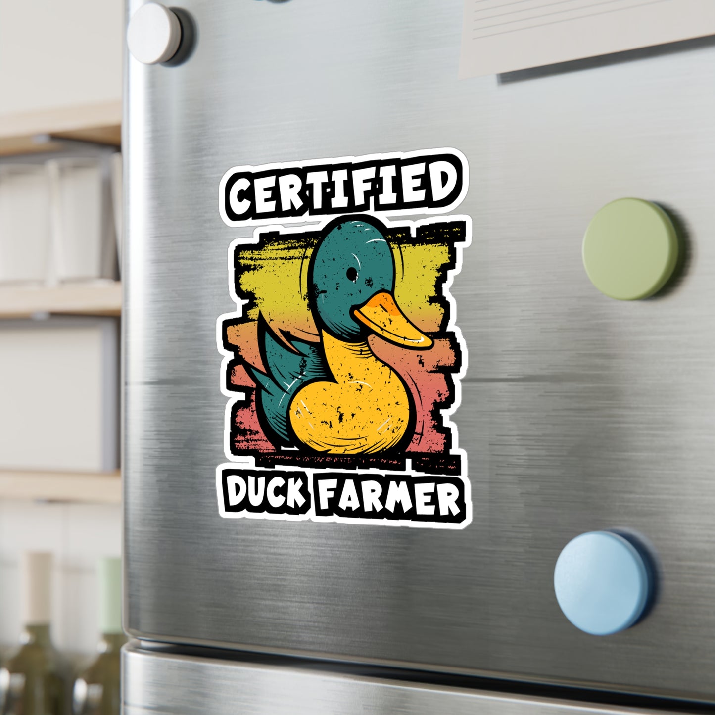 Certified Duck Farmer - Farmer Sticker for Laptop Sticker. Water Bottle Sticker, Vinyl Tractor Decal - Farmer Gift