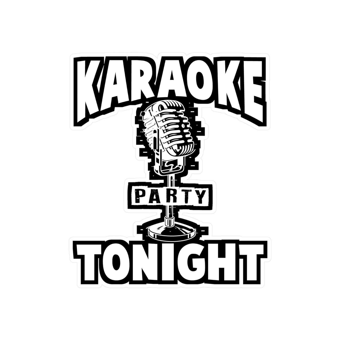 Karaoke Party Tonight - Karaoke Sticker for Laptop Sticker. Water Bottle Sticker, Vinyl Karaoke party Decal - Karaoke Gift
