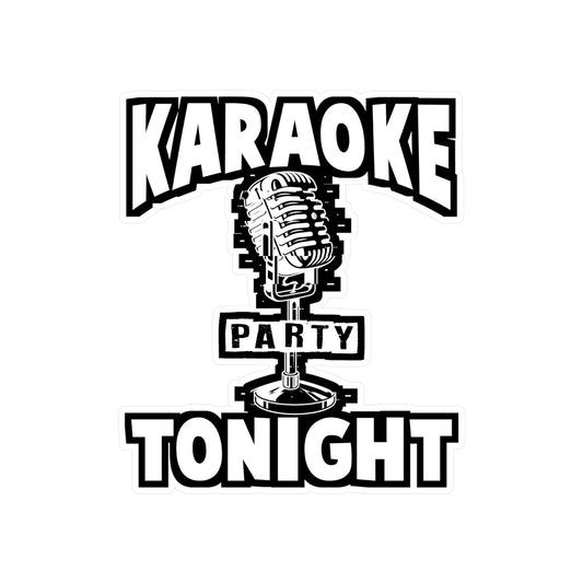 Karaoke Party Tonight - Karaoke Sticker for Laptop Sticker. Water Bottle Sticker, Vinyl Karaoke party Decal - Karaoke Gift