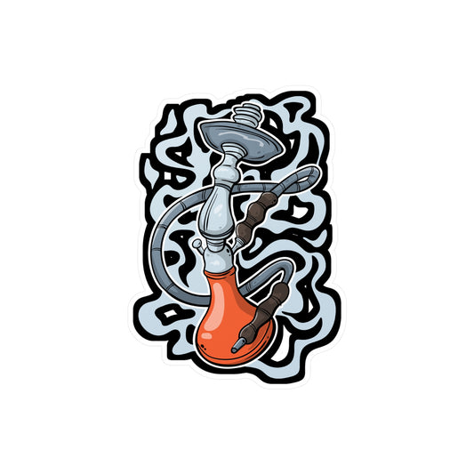 Hookah Shisha Waterpipe Narghile - Hookah Sticker for Laptop Sticker. Water Bottle Sticker, Vinyl Hose Decal - Hookah Gift