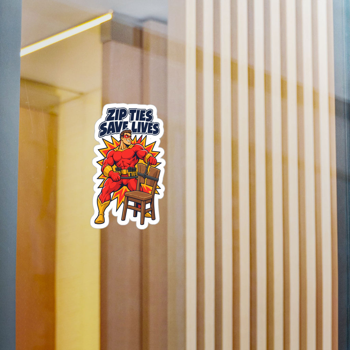 Upcycling Sticker - Zip Ties Save Lives, Recycling Art for Sustainability Fans, Laptop and Water Bottle Decals