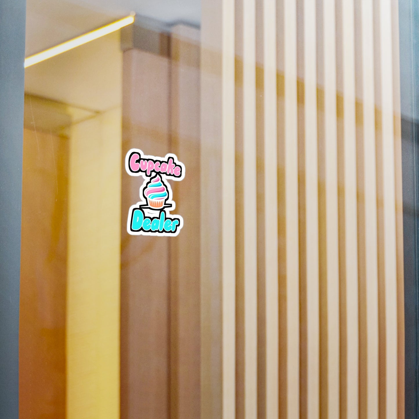 Cupcake Dealer - Cupcake Sticker for Wall, Laptop, Window, Truck, Car Cupcake Gift Vinyl Cake Decal Sticker