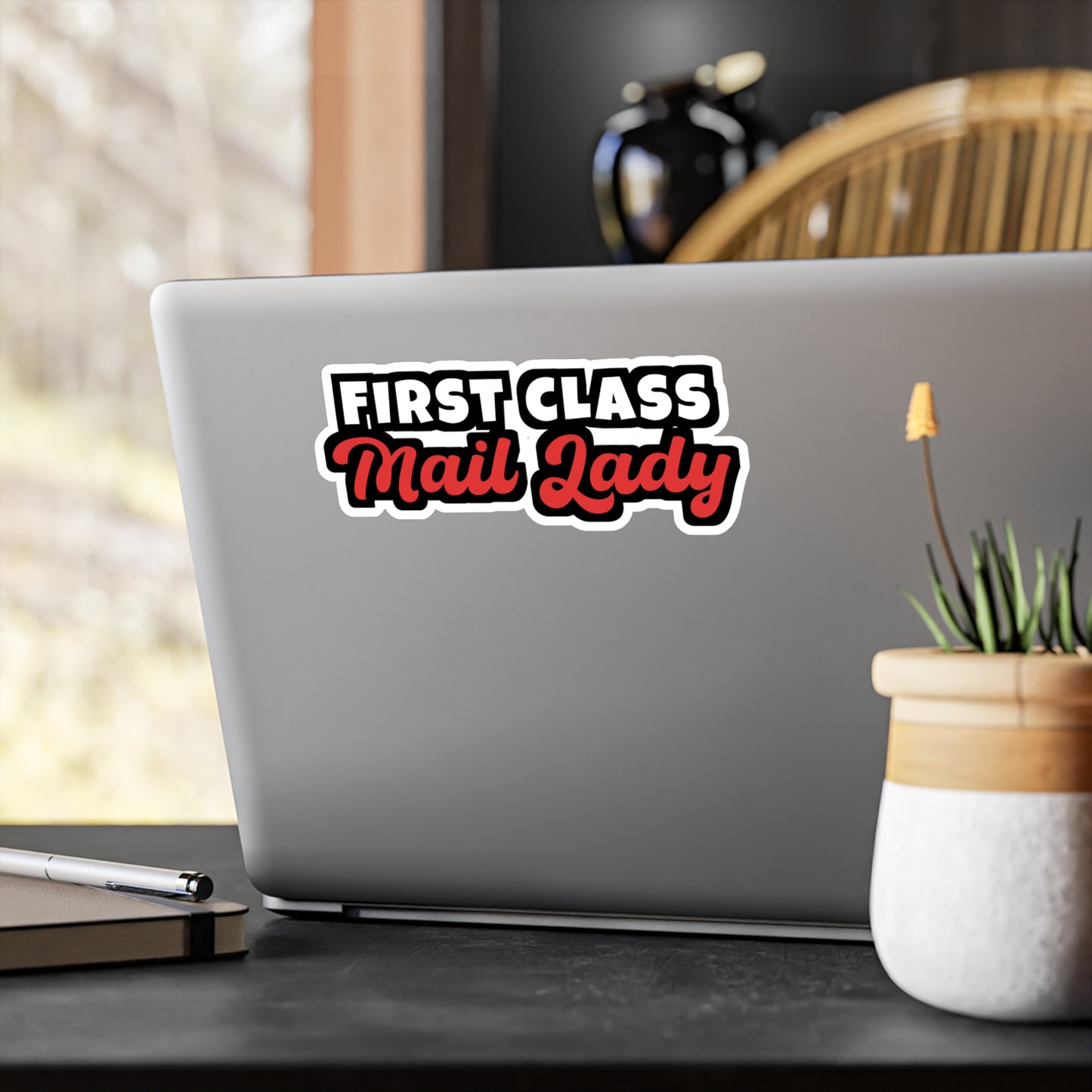 First Class Mail Lady | Postal worker Sticker | Funny postal worker Decals | Postal worker Gift