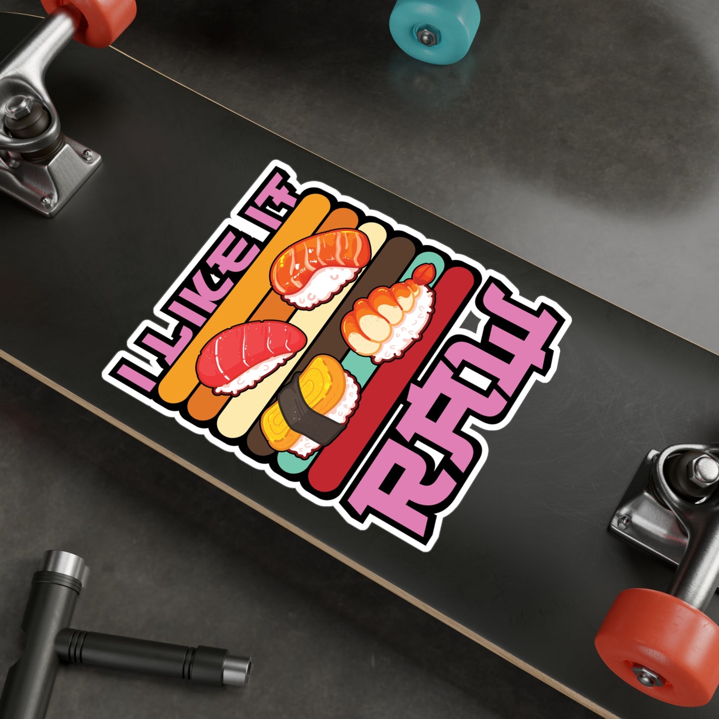 I Like It Raw - Japan Sticker for Car Window Laptop Sticker. Water Bottle Sticker, Vinyl Japanese Decal, Gift idea Sticker - Japan Gift