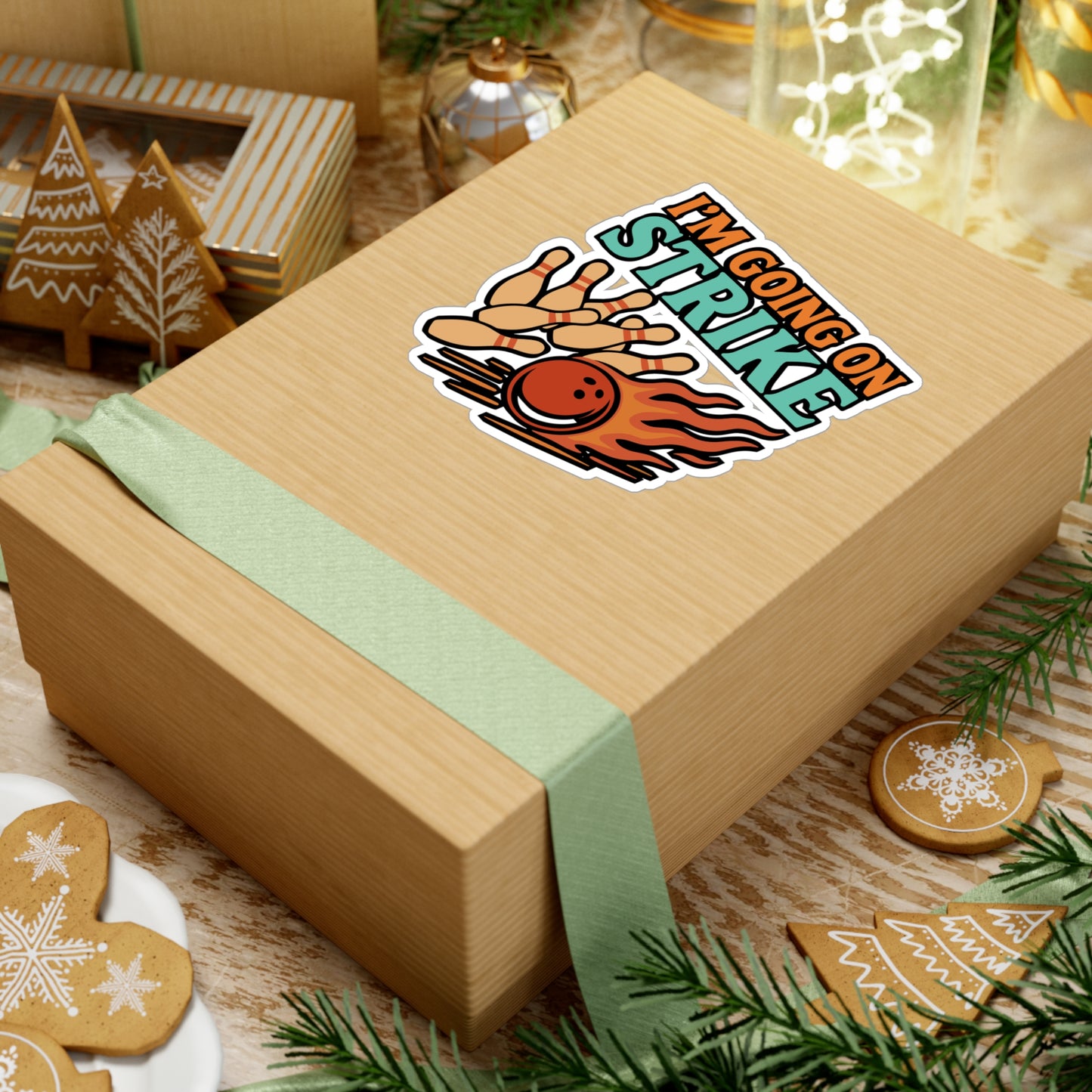 I'm Going On Strike – Funny Bowling Sticker for Laptop, Car Window, or Water Bottle | Vinyl Sports Decal & Gutter Gift Idea