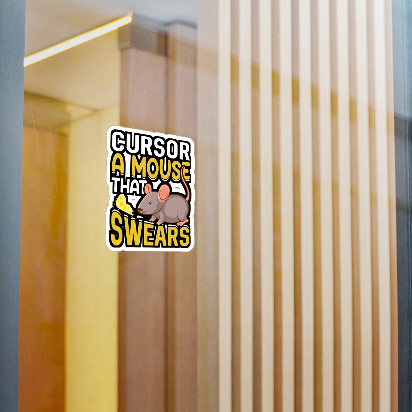 Cursor A Mouse That Swears - Rat Sticker for Car Window Laptop Sticker. Water Bottle Sticker, Vinyl Rats Decal, Pet Sticker - Rat Gift