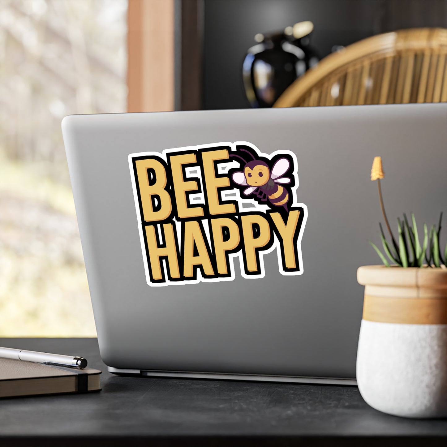 Be happy - Beekeeper Sticker for Wall, Laptop, Window, Truck, Car Beekeeper Gift Vinyl Beekeepers Decal Sticker