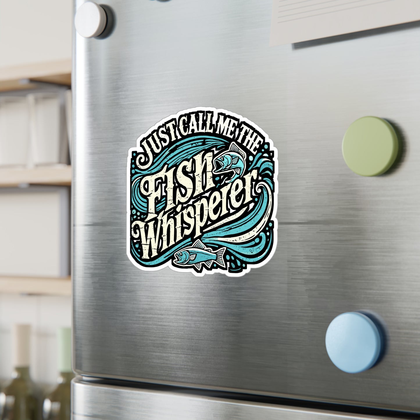 Just Call Me The Fish Whisperer - Fishing Sticker for Laptop Sticker. Water Bottle Sticker, Vinyl Angling Decal - Fishing Gift