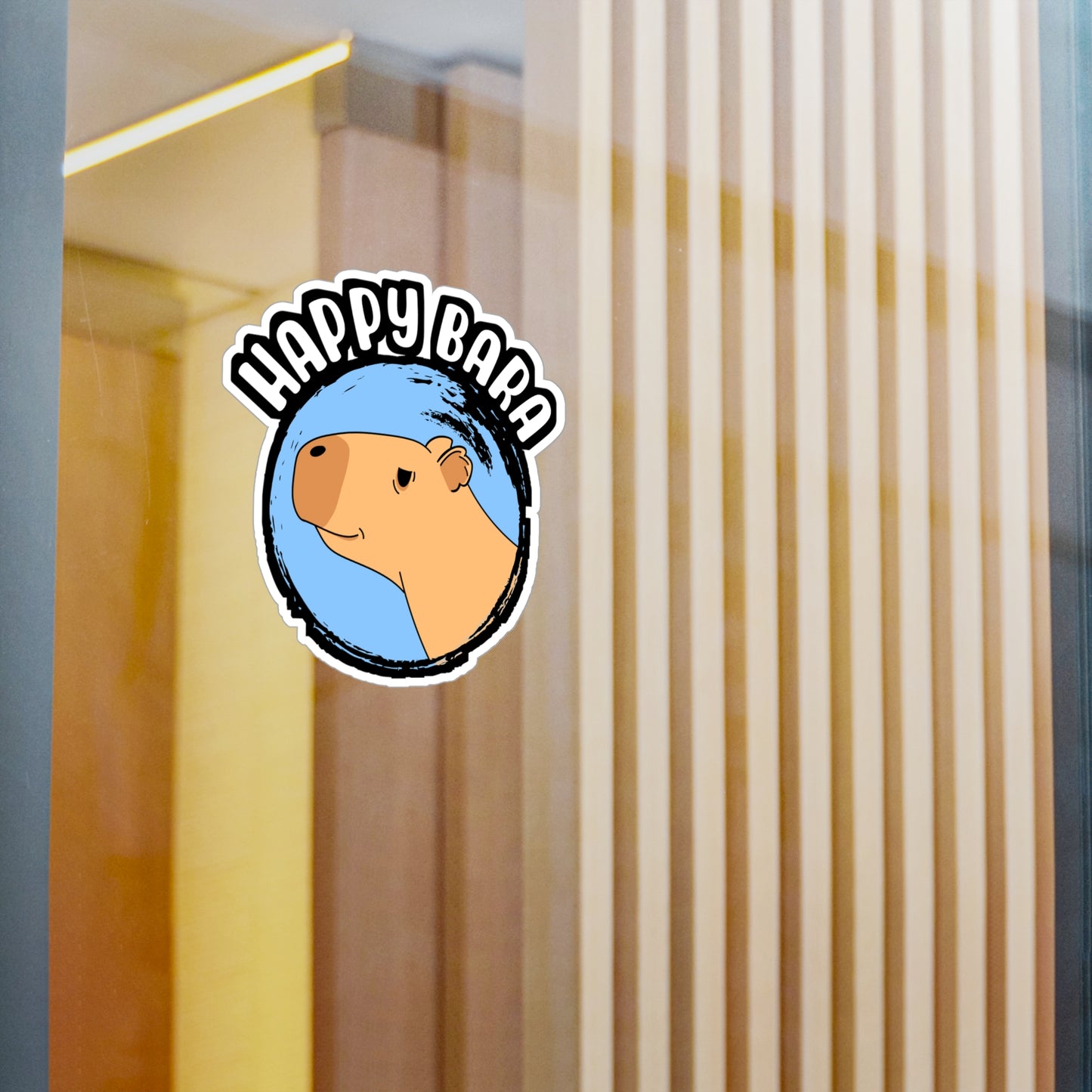Happy Bara | Capybara Sticker | Capy Decals | Rodent Laptop Sticker | Capybara Gift | Capy Gift