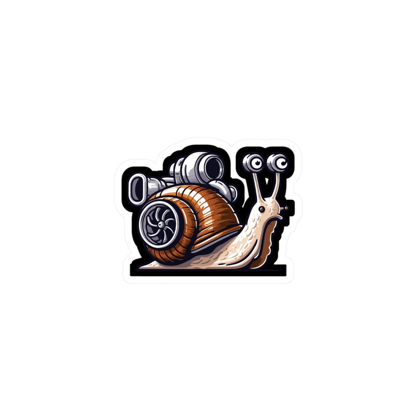 Car Turbocharger Snail - Funny Sticker for Car Window Laptop Sticker. Water Bottle Sticker, Vinyl Humor Decal, Quote Sticker - Funny Gift