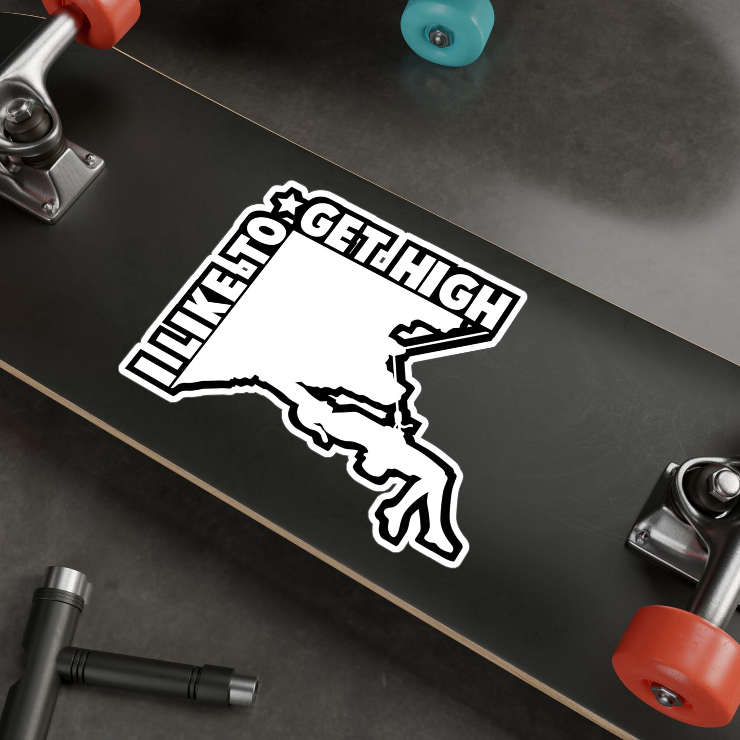 I Like To Get High - Climbing Sticker for Laptop Sticker. Water Bottle Sticker, Vinyl Bouldering Decal - Climbing Gift