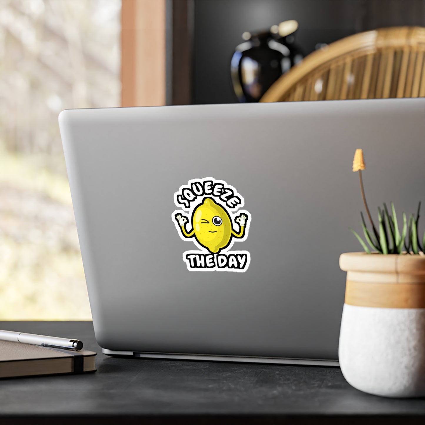Squeeze The Day | Lemonade Sticker | Lemon Decals | Squeazy Laptop Sticker | Lemonade Gift | Lemon Gift