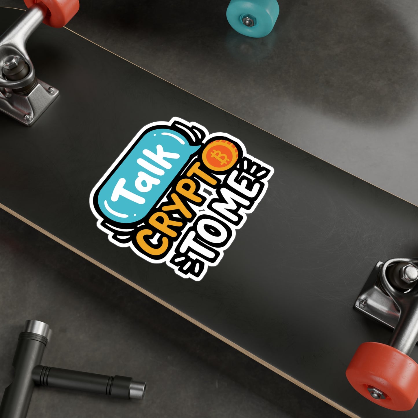 Talk Crypto To Me - Cryptocurrency Sticker for Laptop Sticker. Water Bottle Sticker, Vinyl Crypto Decal - Cryptocurrency Gift