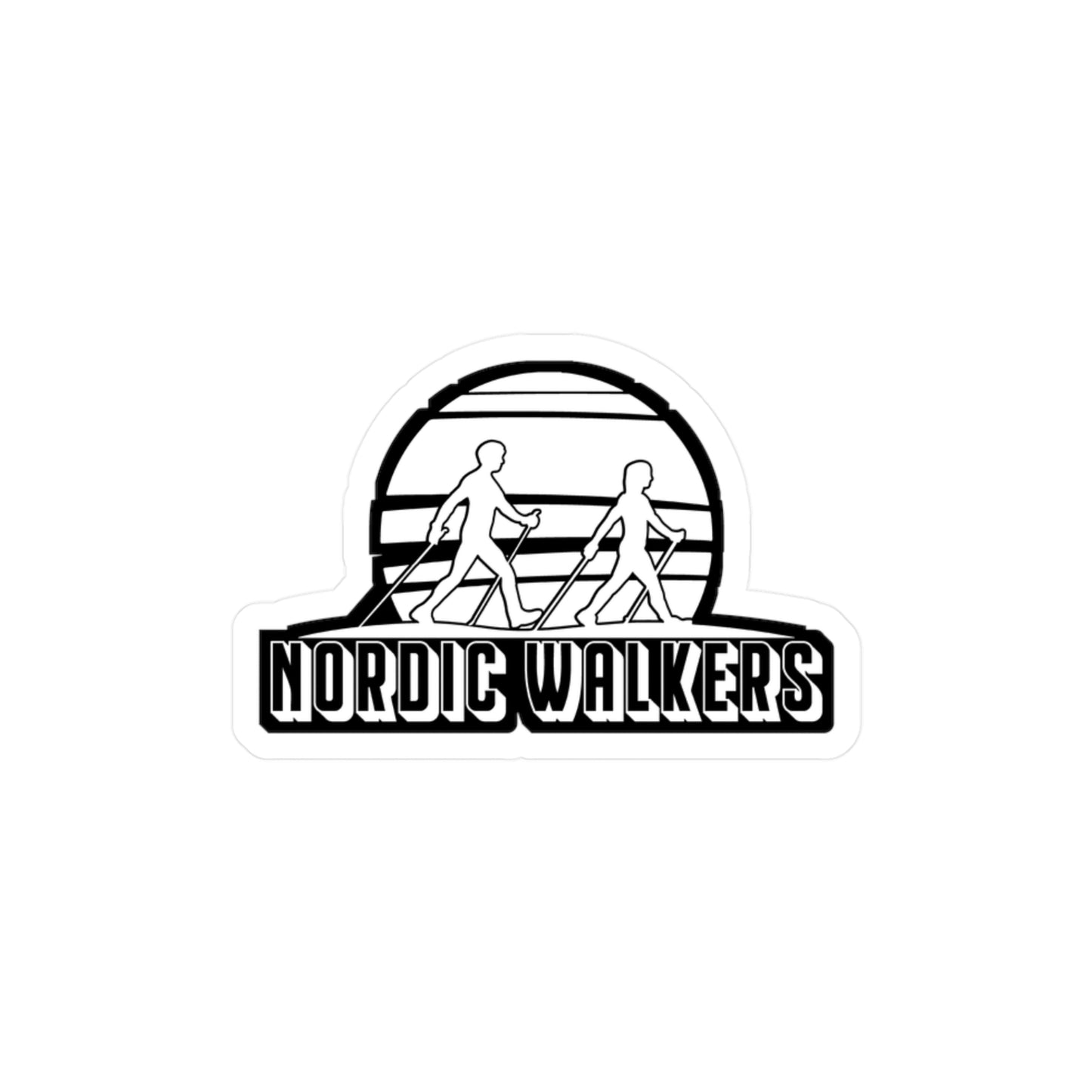 Nordic Walkers - Sports Sticker for Laptop Sticker. Water Bottle Sticker, Vinyl Nature Decal - Sports Gift