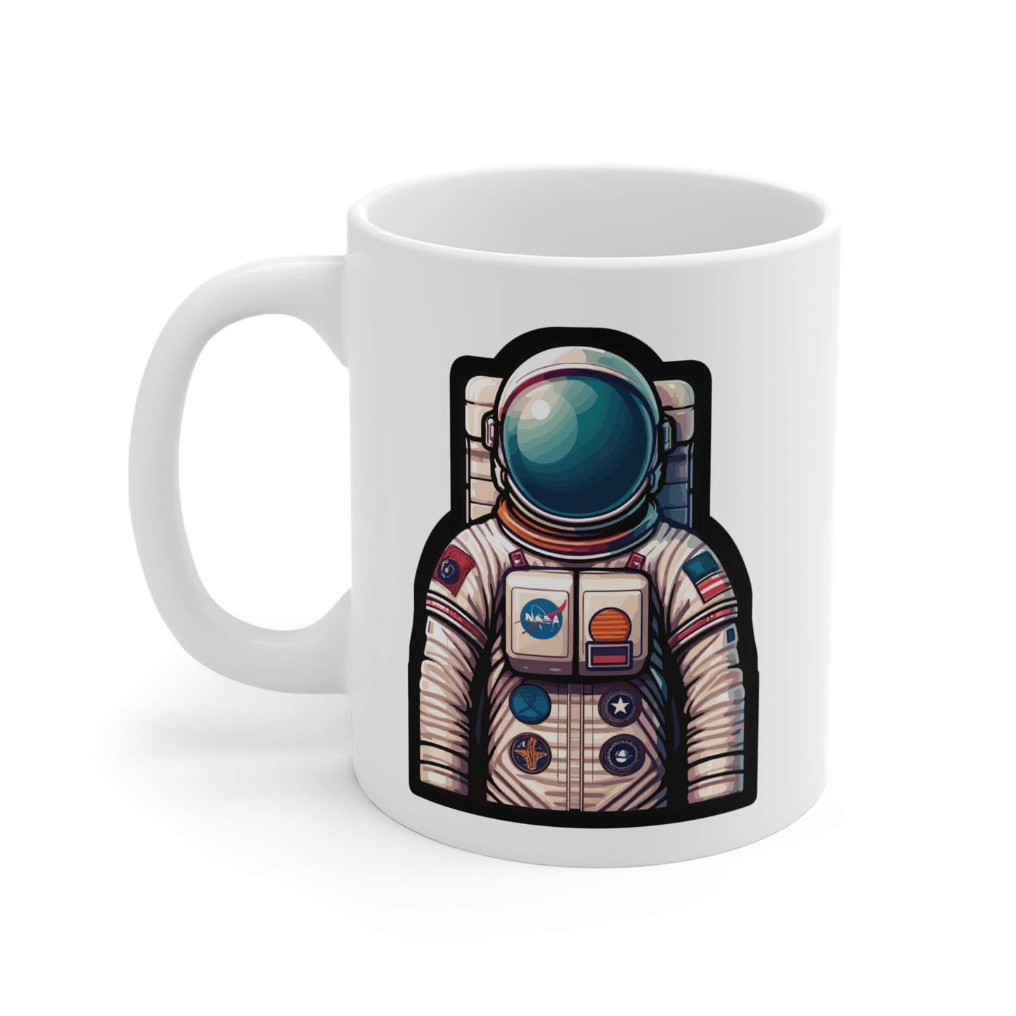 Astronaut - Space Mug for Coffee 11oz. Space Cup, White ceramic, Astronaut Mug, Cosmos Tea Cup - Space Gift