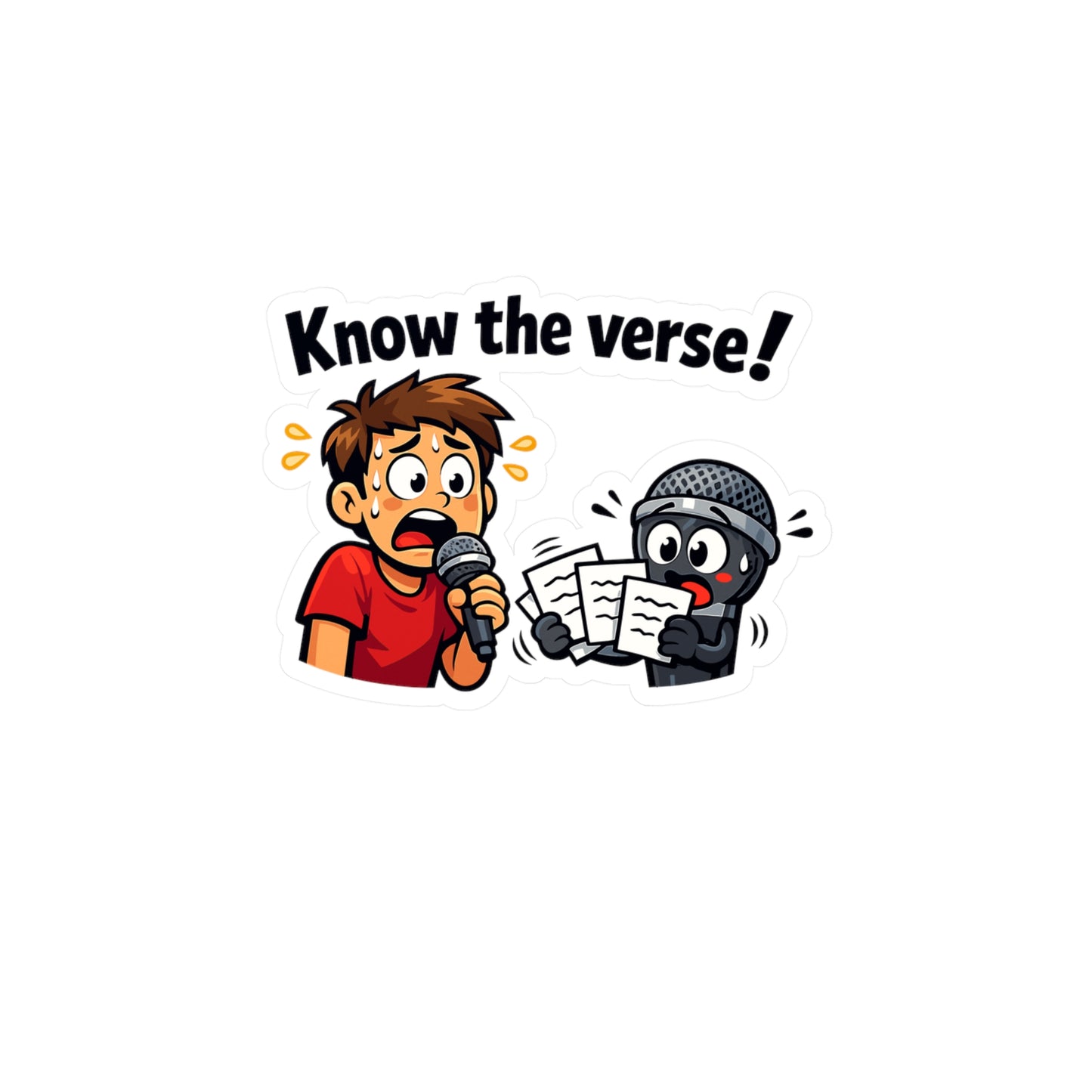 Karaoke Sticker Know the verse! Music Beer Booze Fun Waterproof Vinyl Decals for Laptop Water Bottle