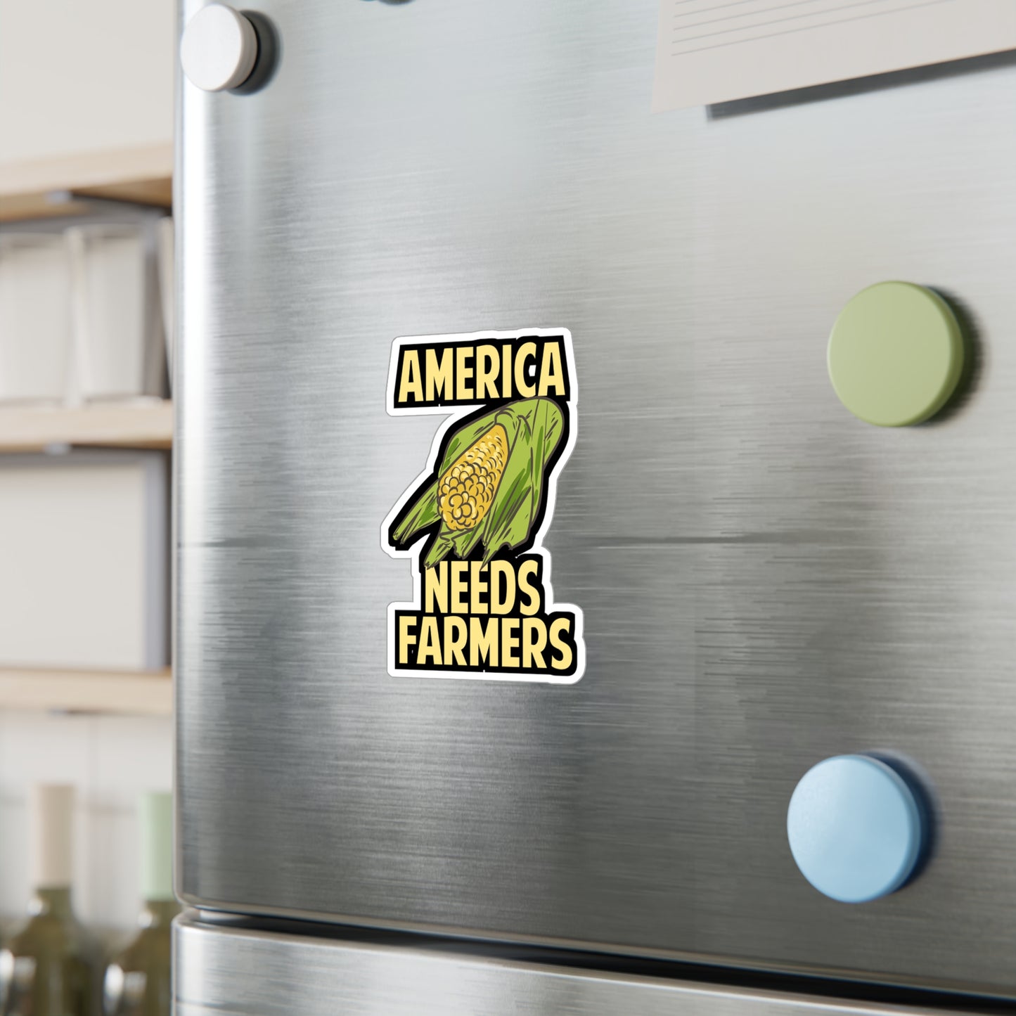 America Needs Farmers | Farmers Sticker | Tractor Vinyl Sticker | Livestock Laptop Sticker | Farmers Gift | Tractor Gift