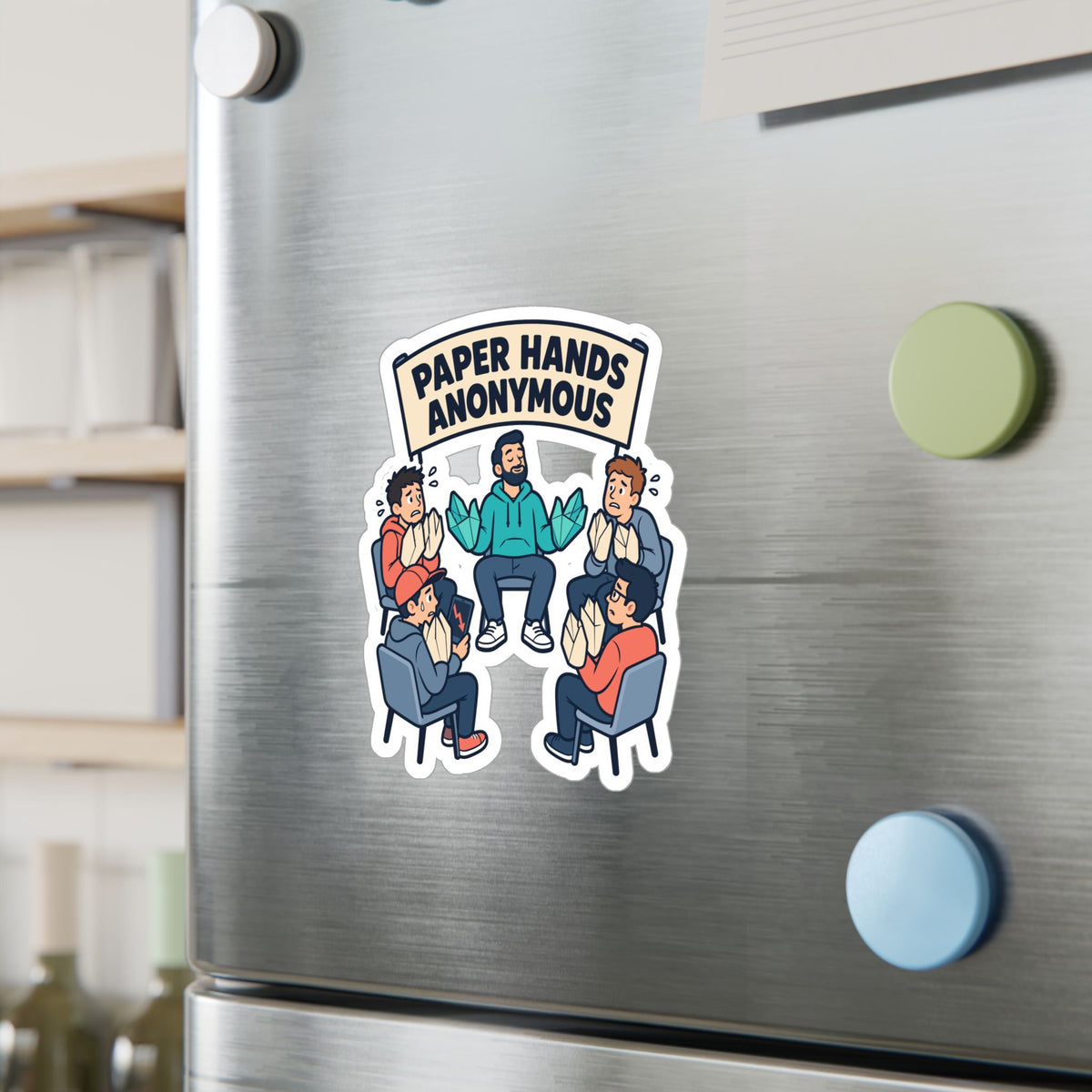 Day Trading Sticker - Paper Hands Anonymous Decals for the Stock Market and Forex Trader, Laptop or Water Bottle