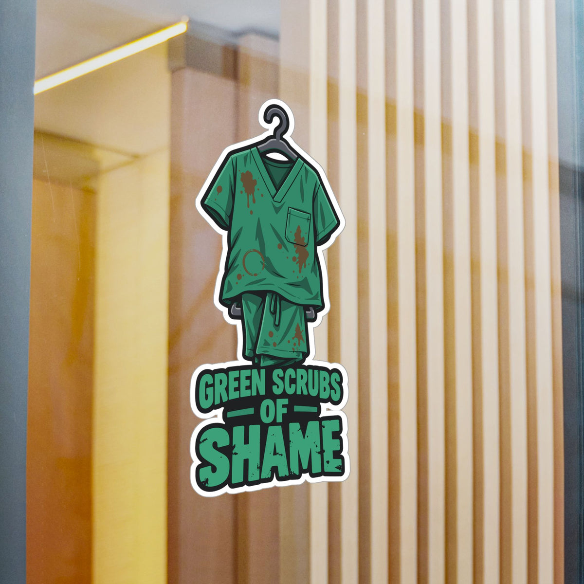 Nurse Sticker – Green Scrubs of Shame Decals for Nursing Students, Nursing School Degree Gifts, Waterproof Vinyl for Laptop