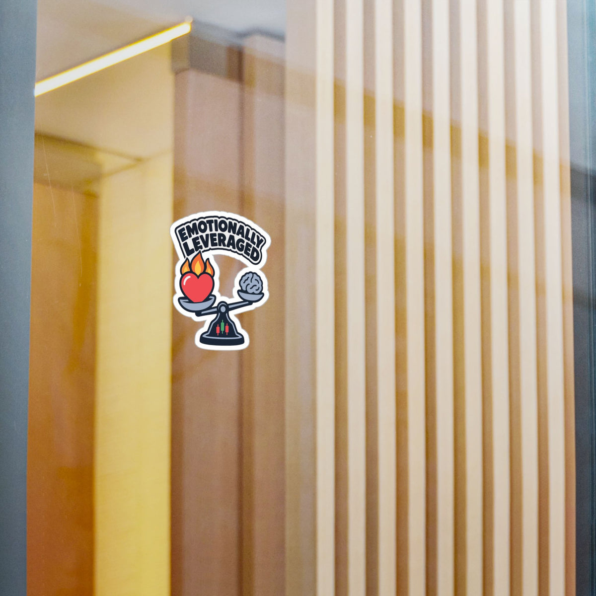 Day Trading Sticker – Emotionally Leveraged Design for Stock Market and Forex Traders, Laptop and Water Bottle Decals