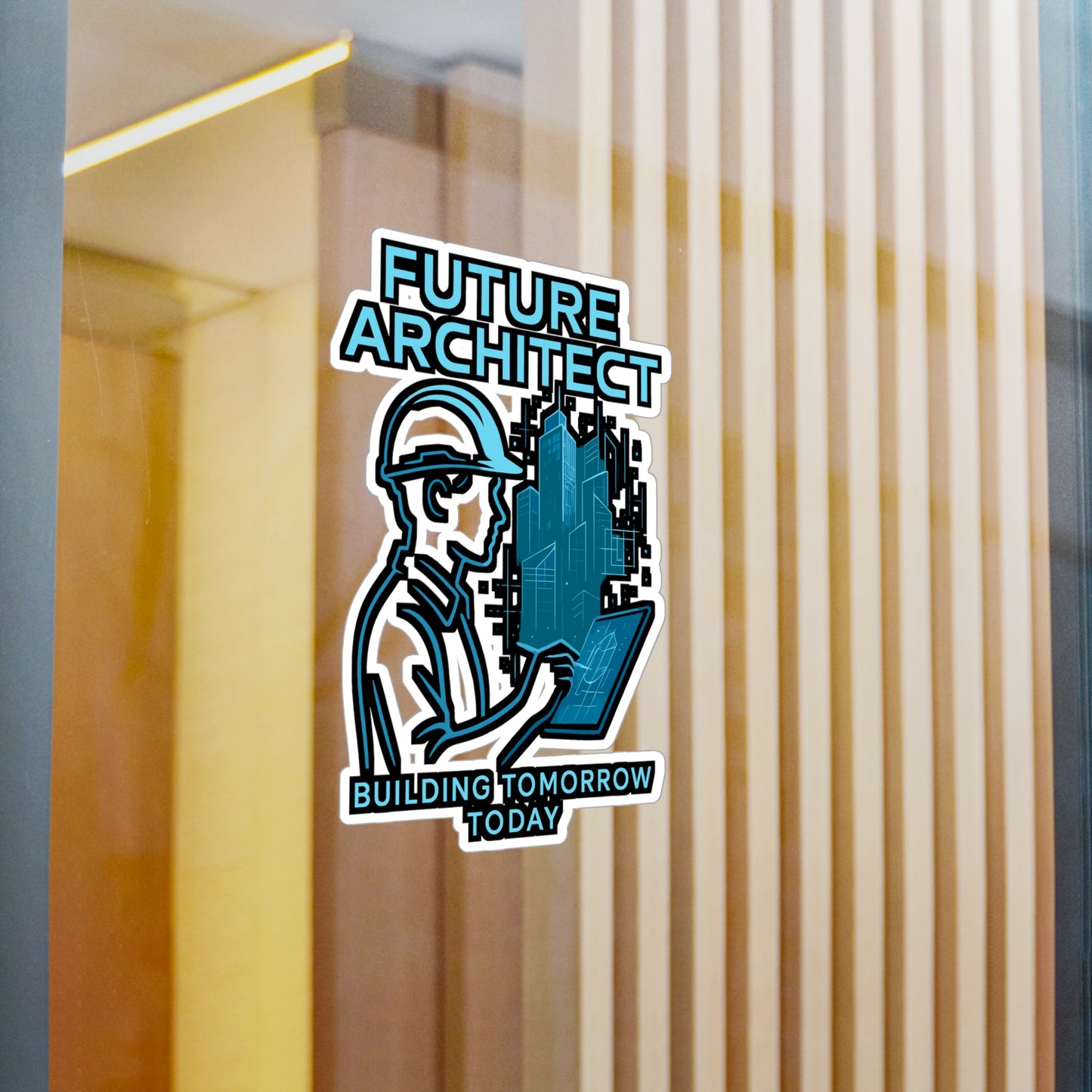 Future Architect - Architecture Sticker for Laptop, Water Bottle - Gift for Students, Architecture Lovers