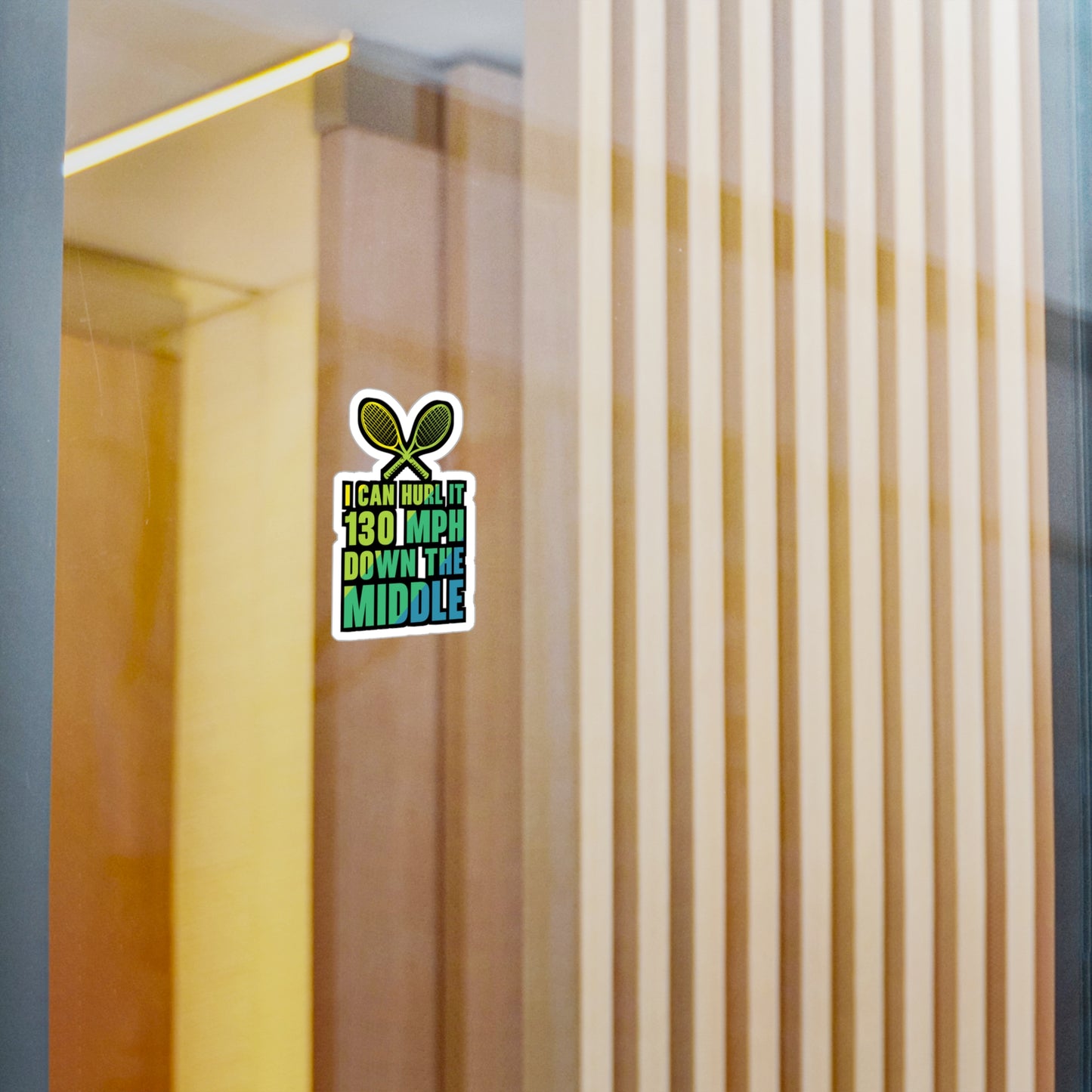 I Can Hurl It 130 mbh - Padel Sticker for Laptop Sticker. Water Bottle Sticker, Vinyl Padel court Decal - Padel Gift