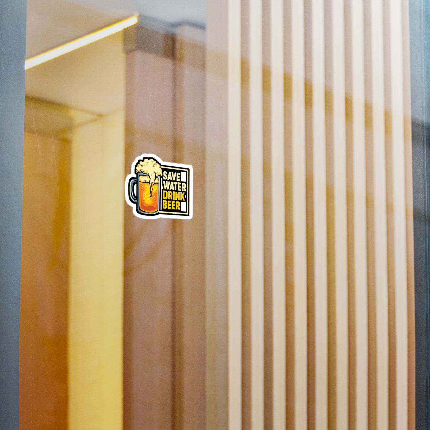 Save Water Drink Beer - Beer Sticker for Car Window Laptop Sticker. Water Bottle Sticker, Vinyl Alcohol Decal, Drinking Sticker - Beer Gift