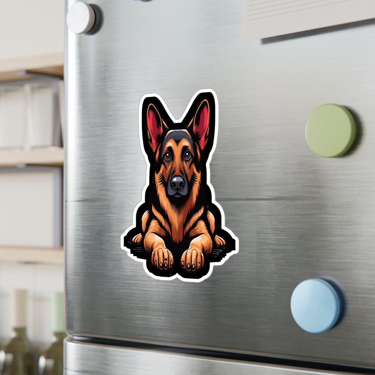 German Shepherd - German Sticker for Car Window Laptop Sticker. Water Bottle Sticker, Vinyl Shepherd Decal, Guard Sticker - German Gift