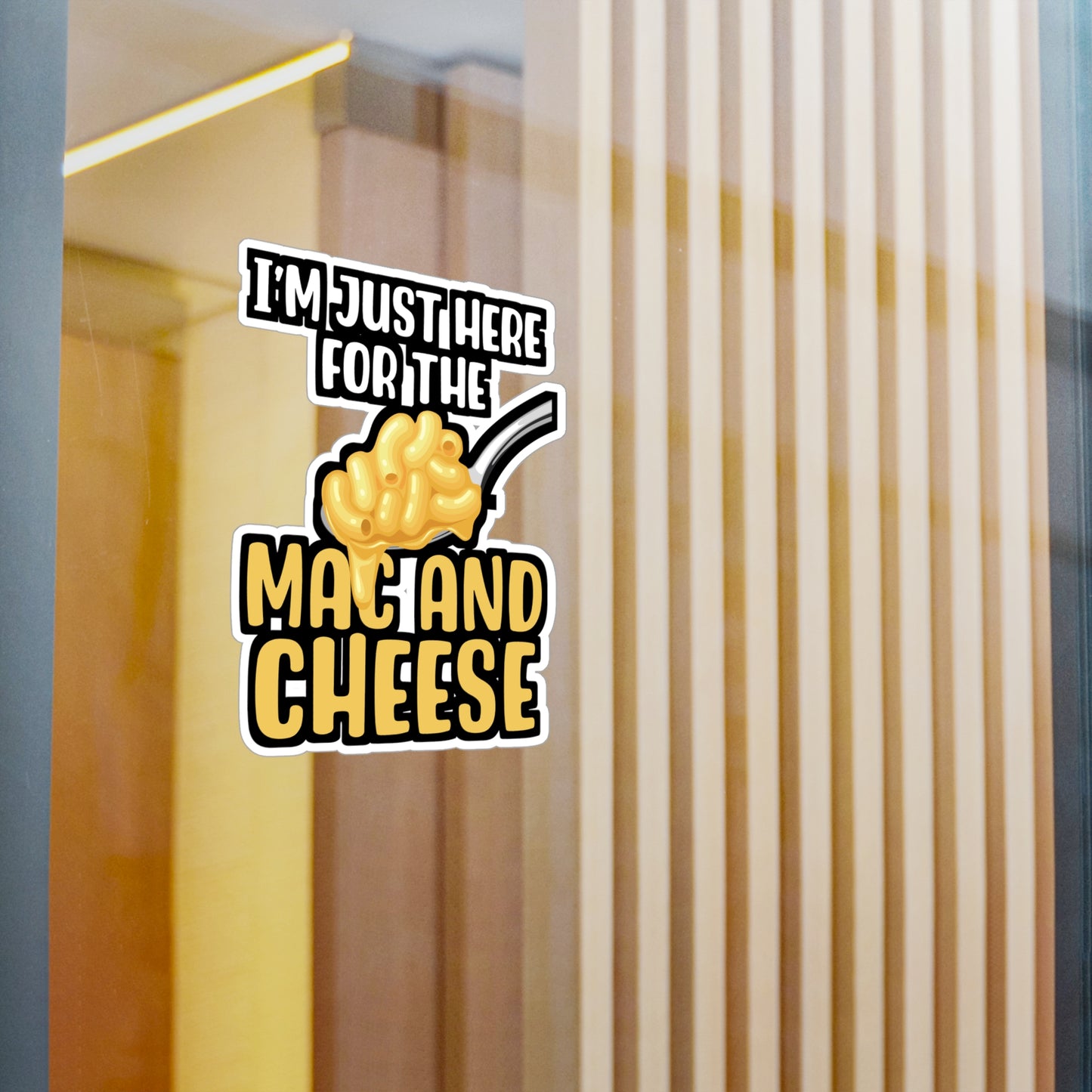 I'm Just Here For The Mac & Cheese - Macaroni Sticker for Laptop Sticker. Water Bottle Sticker, Vinyl Mac Decal - Macaroni Gift