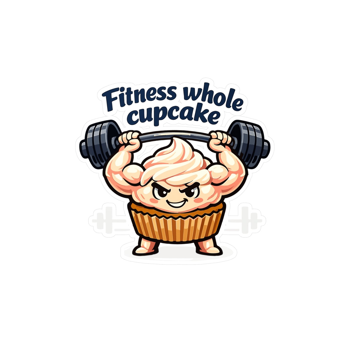Baking Sticker Funny Fitness Whole Cupcake Design Waterproof Vinyl Decals for Laptop Water Bottle Sourdough Soggy Baker Humor