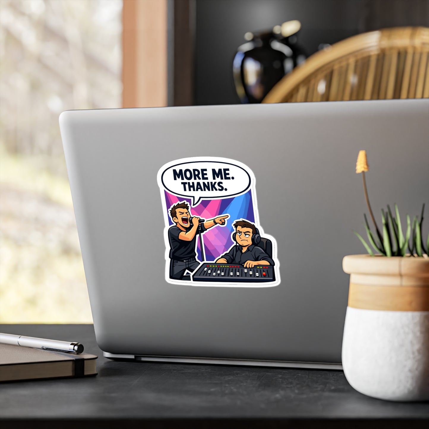 Audio Engineer Sticker More ME. Thanks. Funny Sound Engineer Vinyl Sticker Decals Waterproof for Laptop, Water Bottle Audio Technician Gift