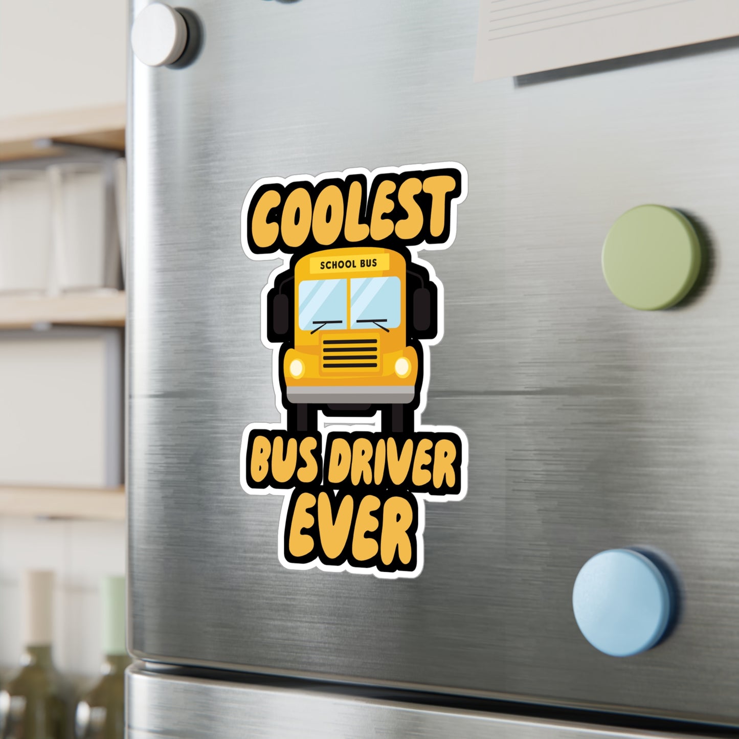 Coolest Bus Driver Ever - School Sticker for Wall, Laptop, Window, Truck, Car School Gift Vinyl Teacher Decal Sticker