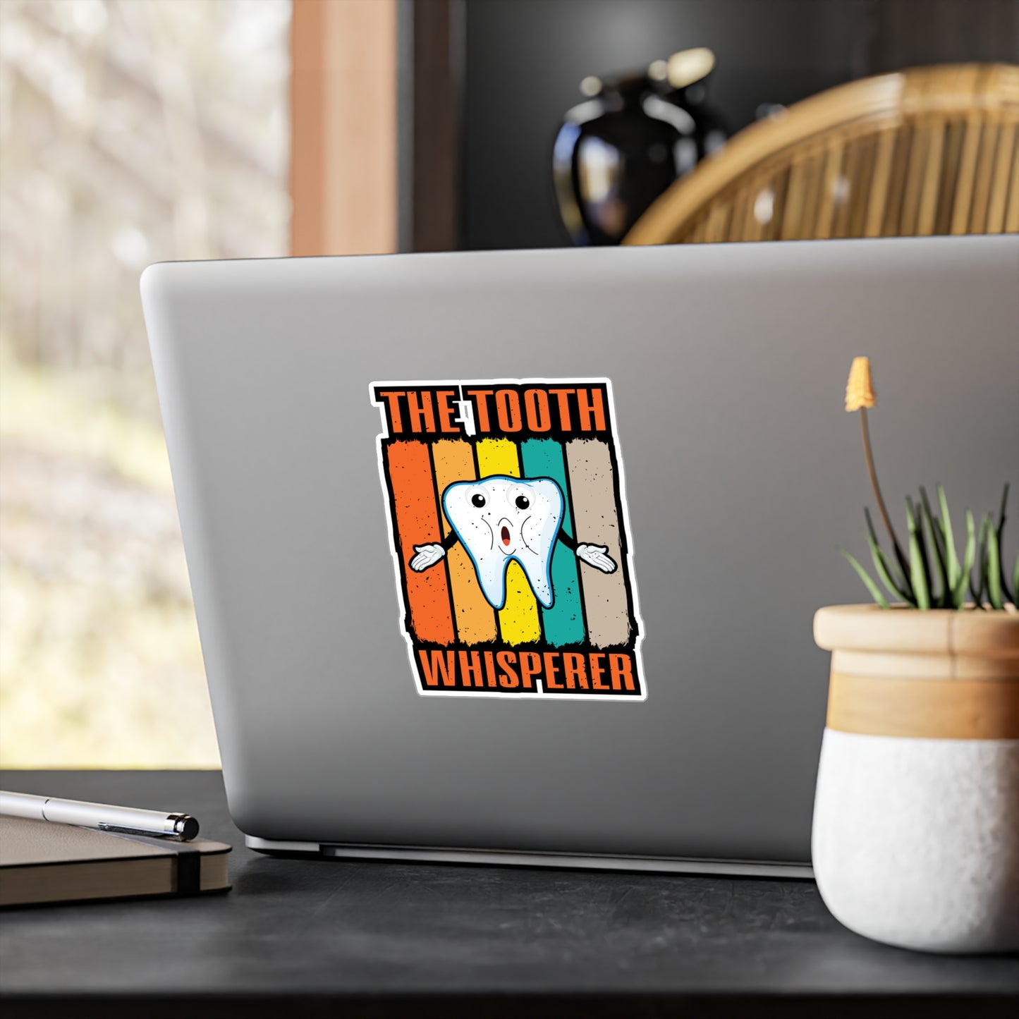 Tooth Whisperer - Dentist Sticker for Car Window Laptop Sticker. Water Bottle Sticker, Vinyl Teeth Decal, Tooth Sticker - Dentist Gift