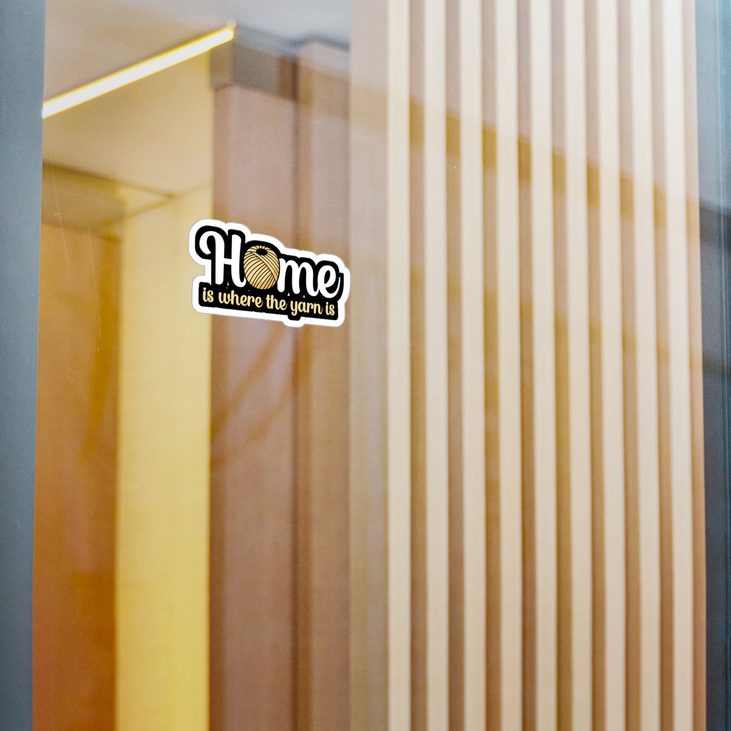 Home is where the yarn is - Crocheting Sticker for Wall, Laptop, Window, Truck, Car Crocheting Gift Vinyl Crocheter Decal Sticker