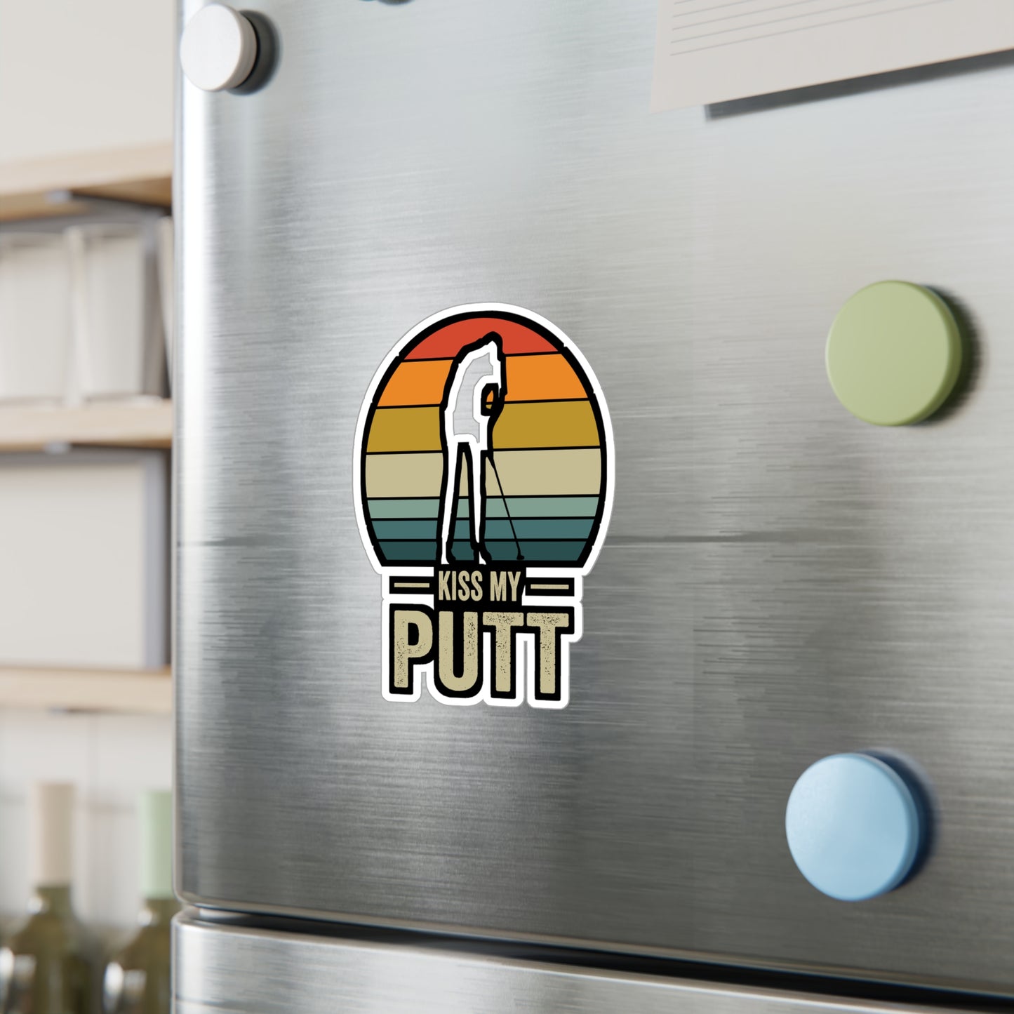 Kiss My Putt - Golf Sticker for Car Window Laptop Sticker. Water Bottle Sticker, Vinyl Golfing Decal, Golfer Sticker - Golf Gift