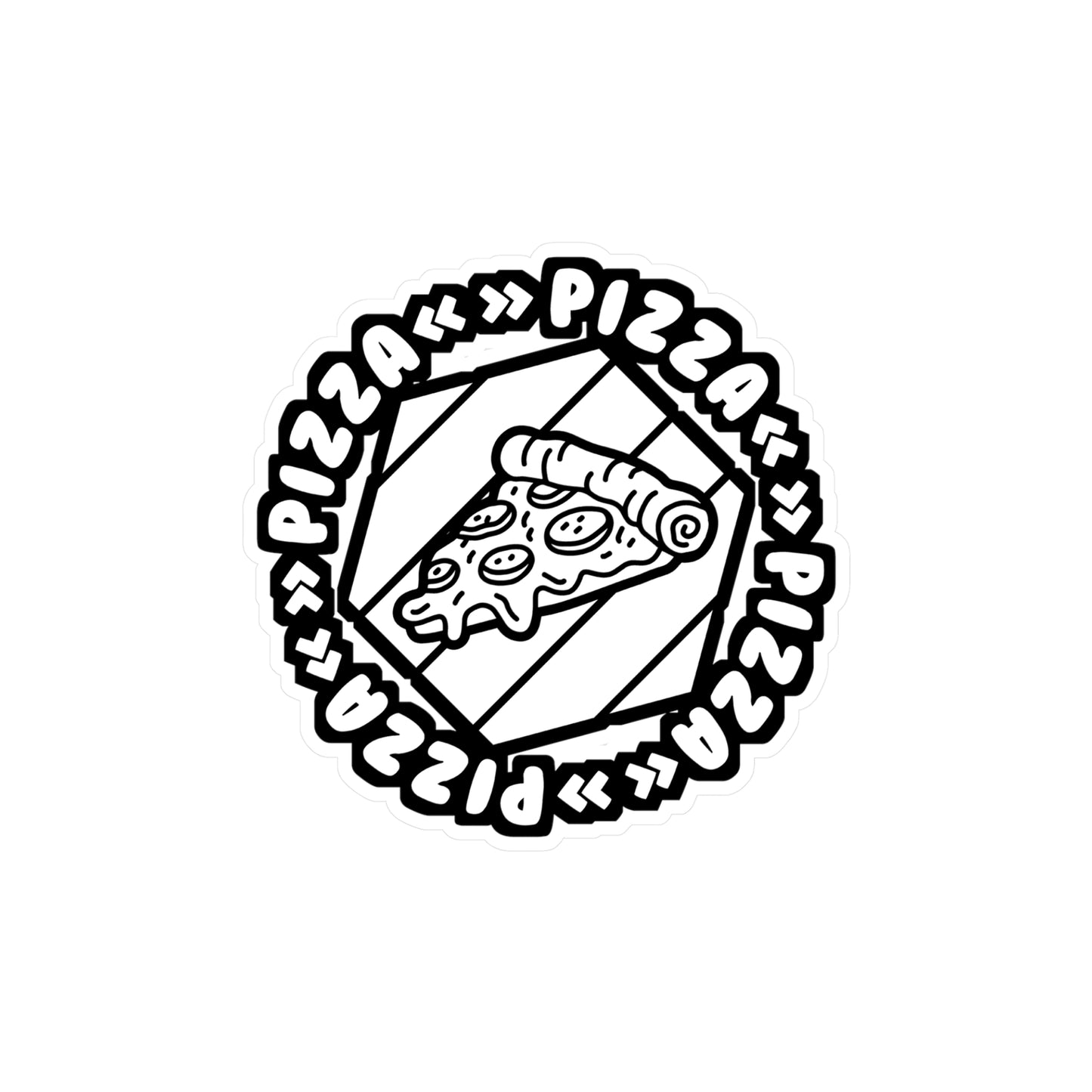 Pizza - Pizza Sticker for Car Window Laptop Sticker. Water Bottle Sticker, Vinyl Pyramid Decal, Pizza Sticker - Pizza Gift