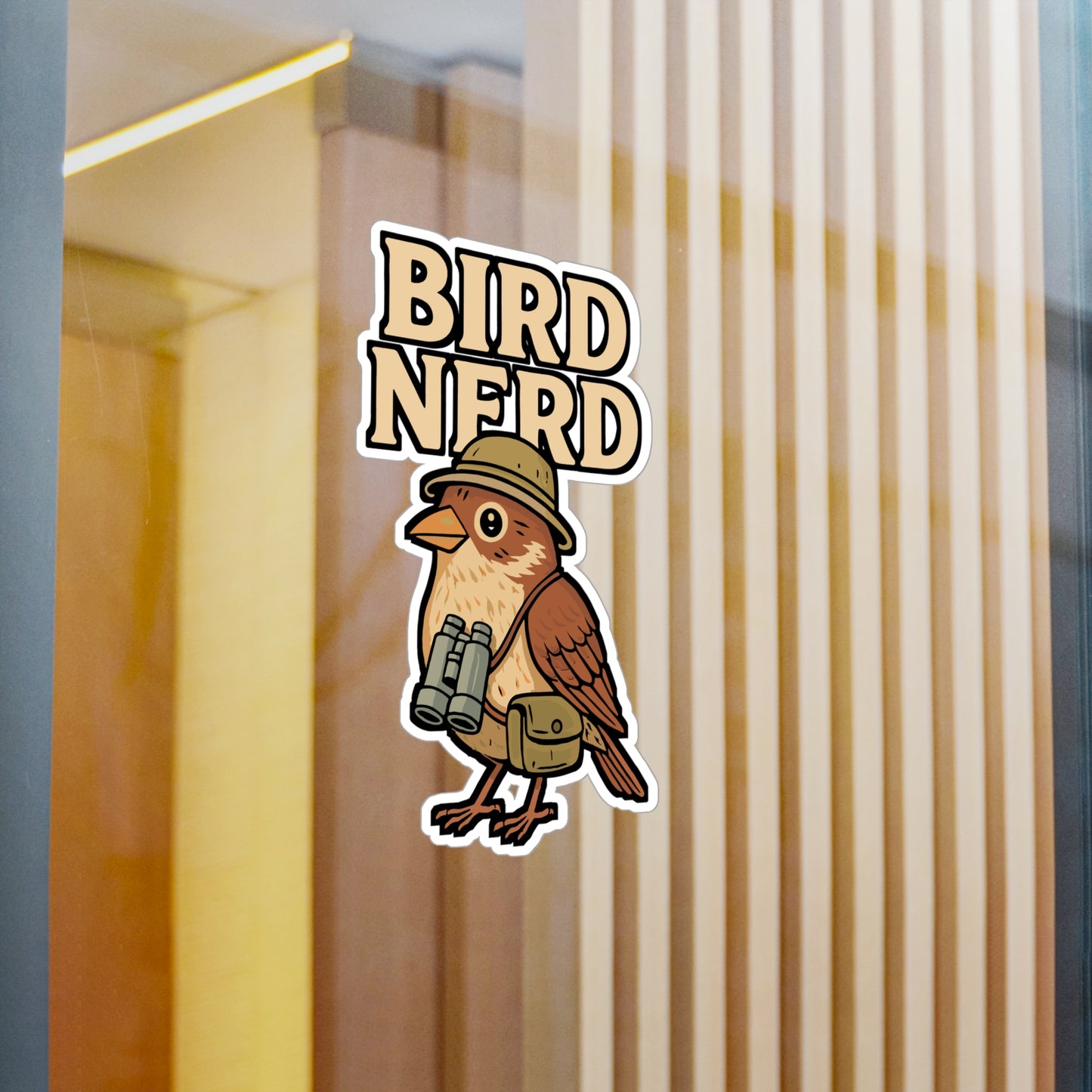 Bird Nerd – Birdwatcher Sticker for Laptop, Water Bottle, or Car | Vinyl Binocular Decal | Bird Lover Gift