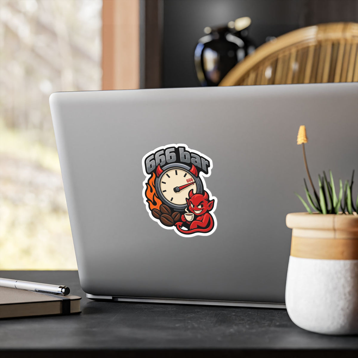 Espresso Sticker 666 bar - Coffee Decals for Grinder and Digital Scale