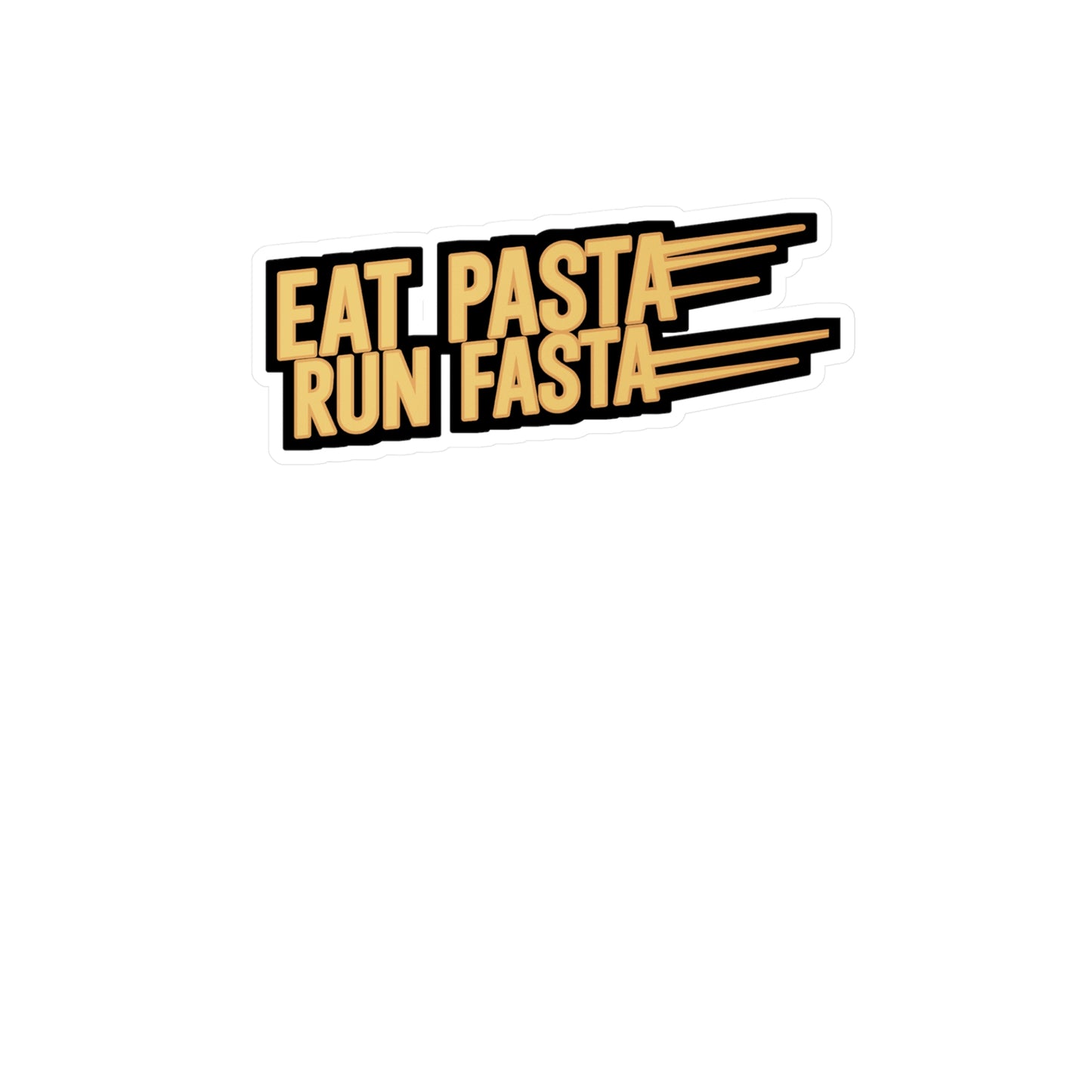 Eat pasta run fasta - Mac n cheese Sticker for Wall, Laptop, Window, Truck, Car Mac n cheese Gift Vinyl Mac & cheese Decal Sticker