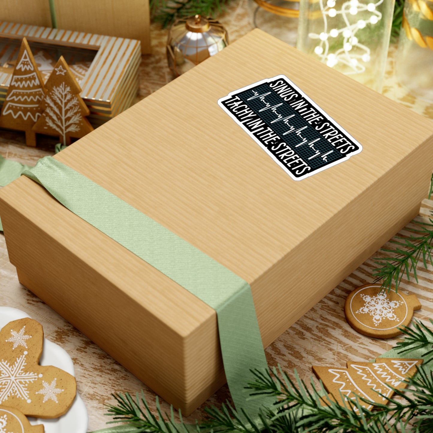 Sinus in the Streets Tachy In The Sheets - Nurse Sticker for Laptop Sticker. Water Bottle Sticker, Vinyl Sinus Decal - Nurse Gift