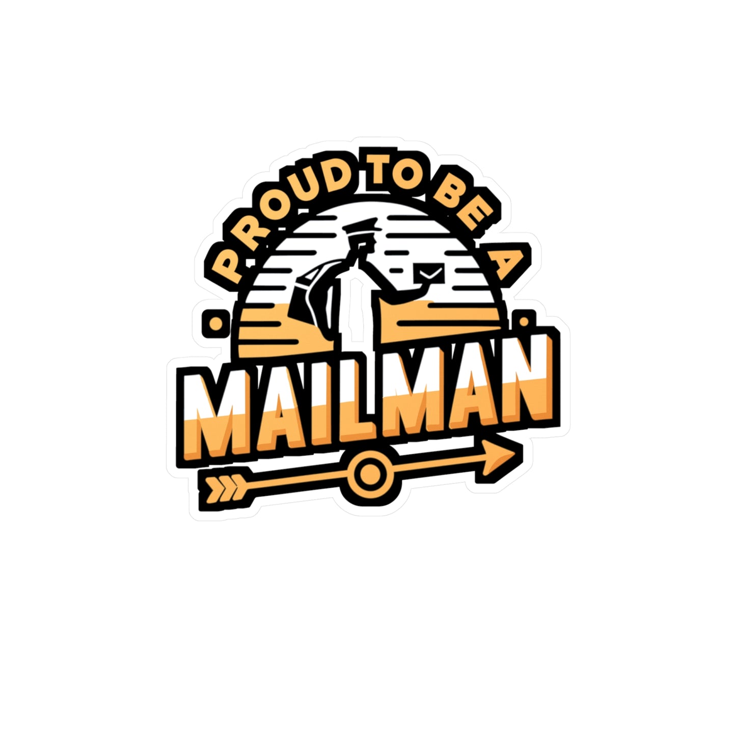 Proud to be a Mailman - Postal worker Sticker for Laptop Sticker. Water Bottle Sticker, Vinyl Funny postal worker Decal - Postal worker Gift