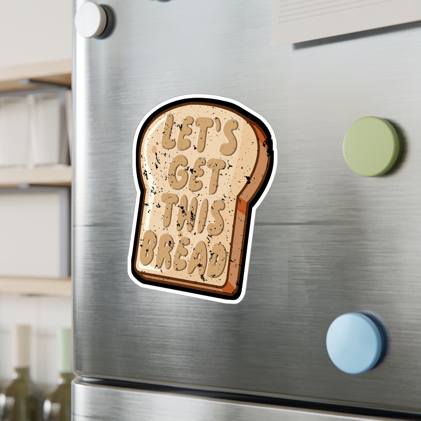 Let's Get This Bread - Baking Sticker for Laptop Sticker. Water Bottle Sticker, Vinyl Cake-decorator Decal - Baking Gift