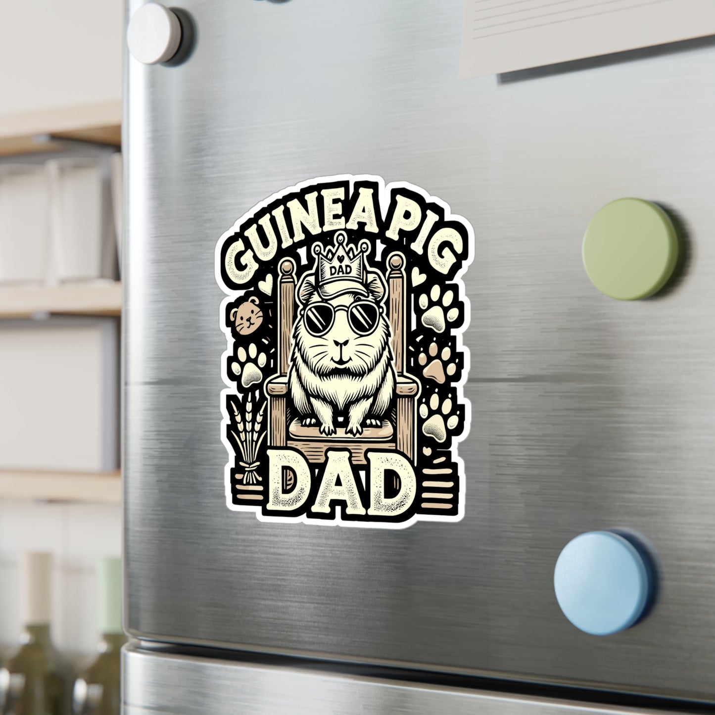Guinea Pig Dad - Guinea pig Sticker for Laptop Sticker. Water Bottle Sticker, Vinyl Animal Decal - Guinea pig Gift