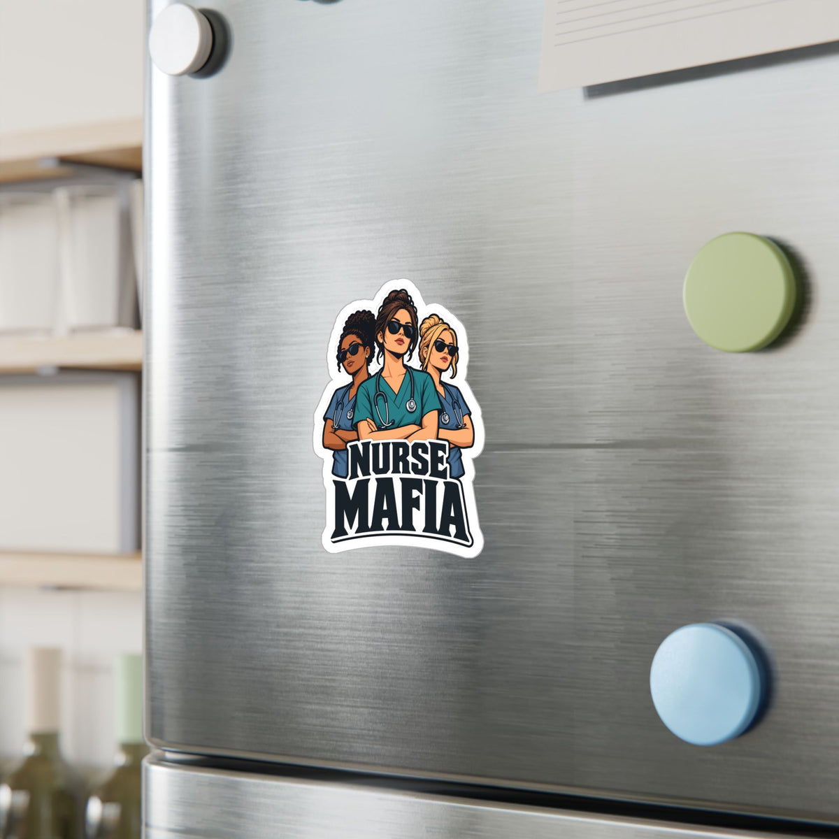 Nurse Sticker, Nurse Mafia Vinyl Decals for Laptop and Water Bottle, Waterproof Gift for Nursing Student Graduation