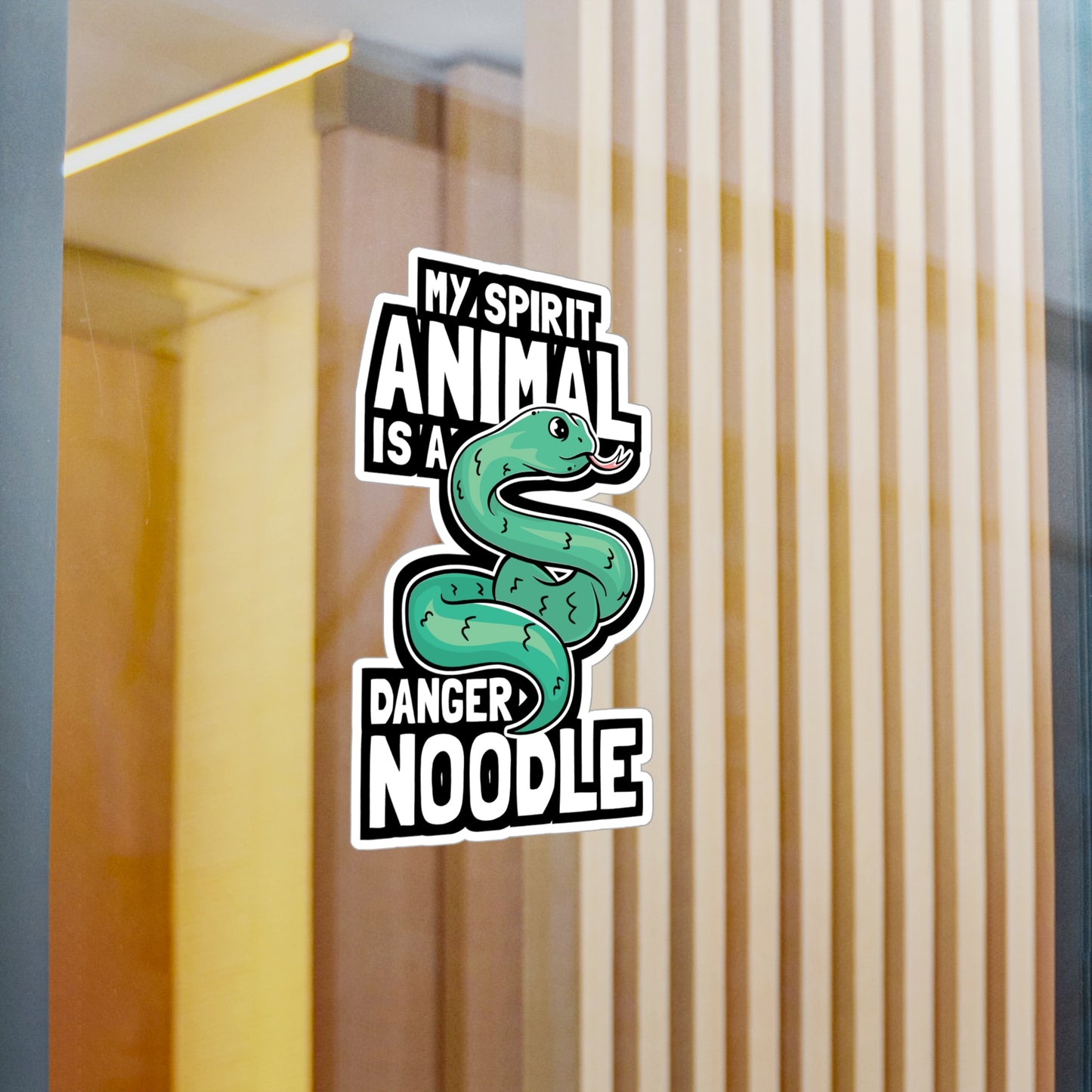 My Spirit Animal Is A Danger Noodle - Snakes Sticker for Laptop Sticker. Water Bottle Sticker, Vinyl Reptiles Decal - Snakes Gift