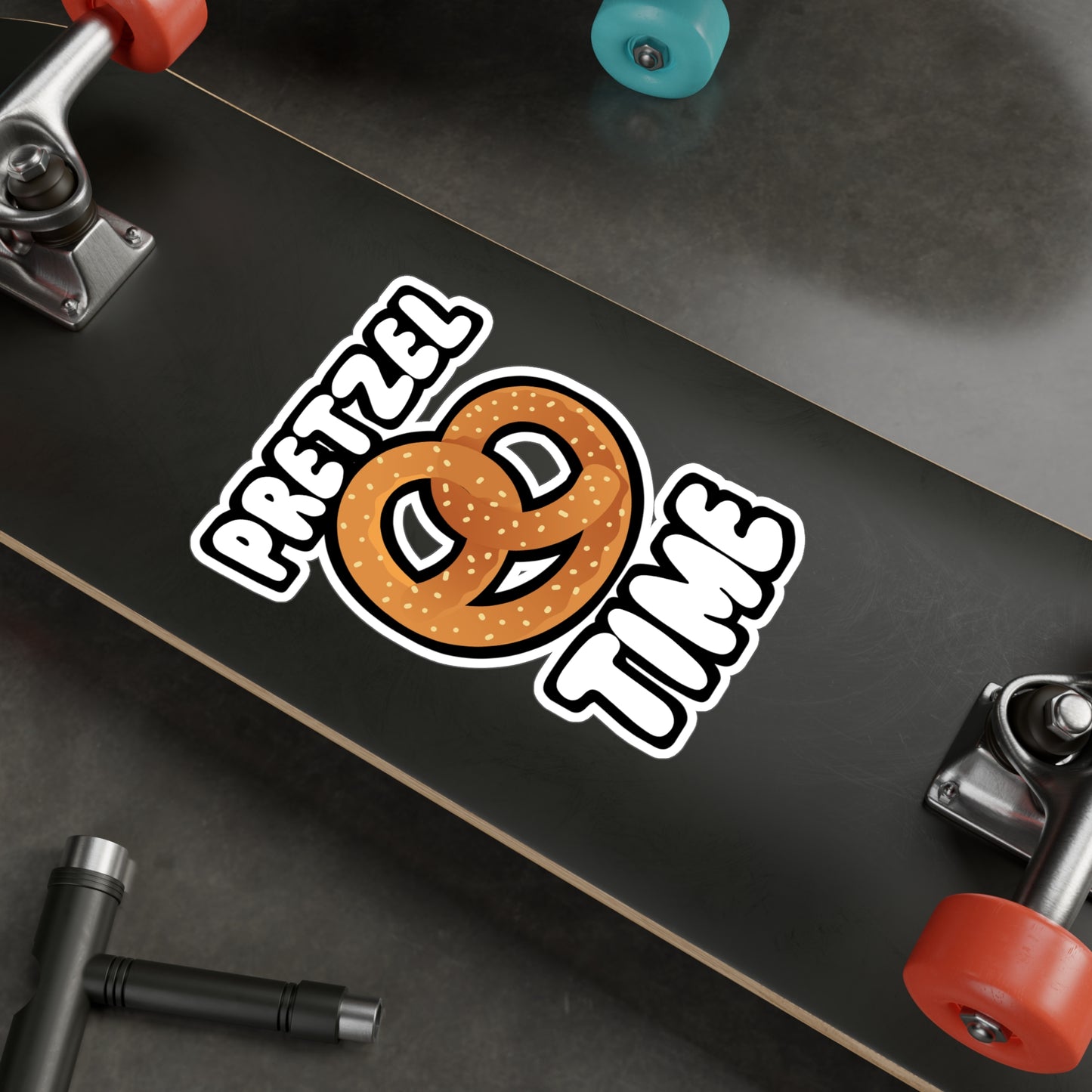 Pretzel Time - Baking Sticker for Wall, Laptop, Window, Truck, Car Baking Gift Vinyl Cute Decal Sticker