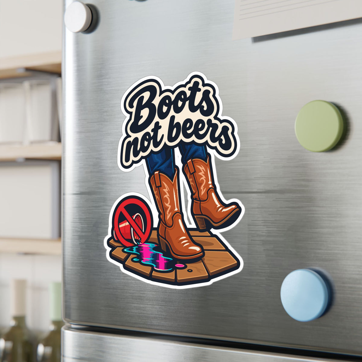 Line Dance Sticker – Boots Not Beers Design for the Country-Life Dancer, Western Decals for Laptop or Water Bottle