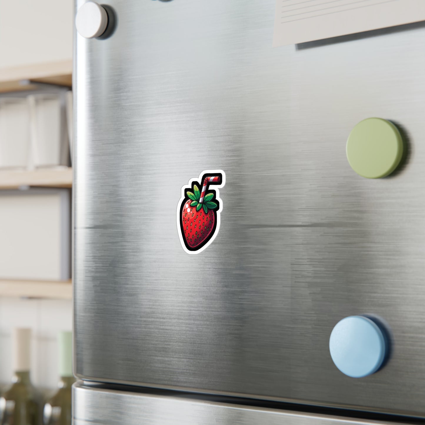 Strawberry Shake - Strawberry Sticker for Laptop Sticker. Water Bottle Sticker, Vinyl Fruits Decal - Strawberry Gift