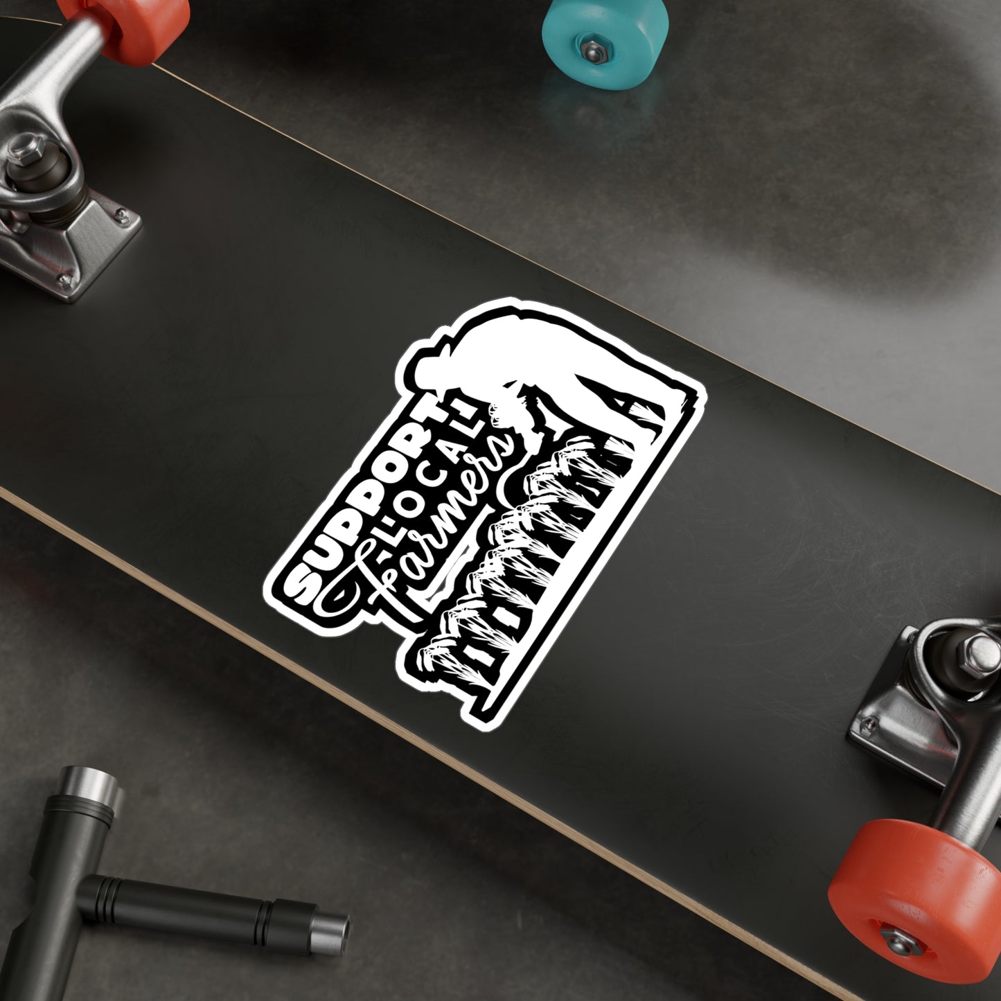 Support Local Farmers - Farmer Sticker for Car Window Laptop Sticker. Water Bottle Sticker, Vinyl Farm Decal, Farming Sticker - Farmer Gift